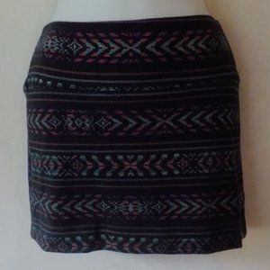 Billabong skirt sz M 7 9 black print mini